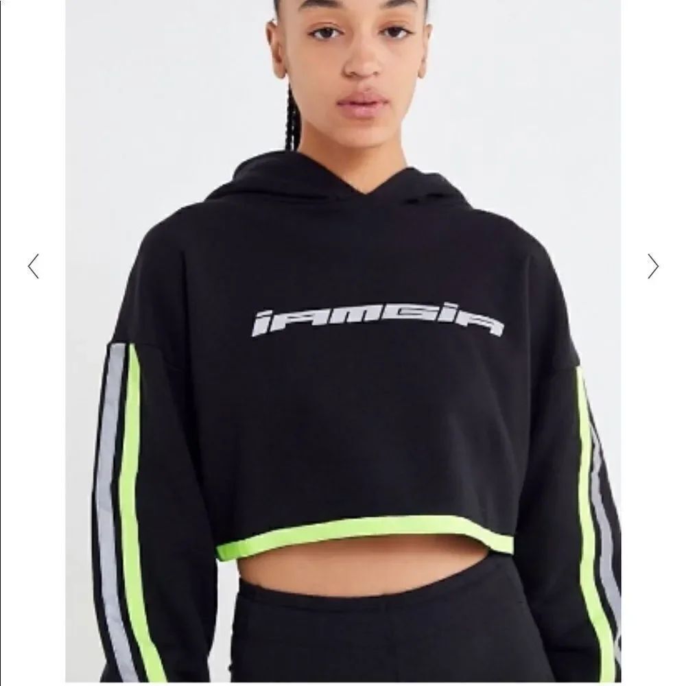 I.AM.GIA Reflective Striped Hoodie size medium